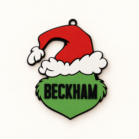 Personalized 3D Printed Grinch Ornament 🎄💚