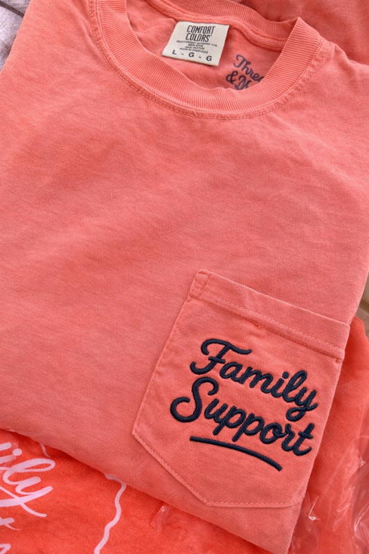 Embroidered Comfort Colors pocket tshirt